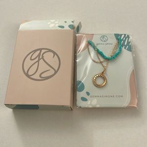 New Gemma Simone Turquoise Stone Necklace J27
